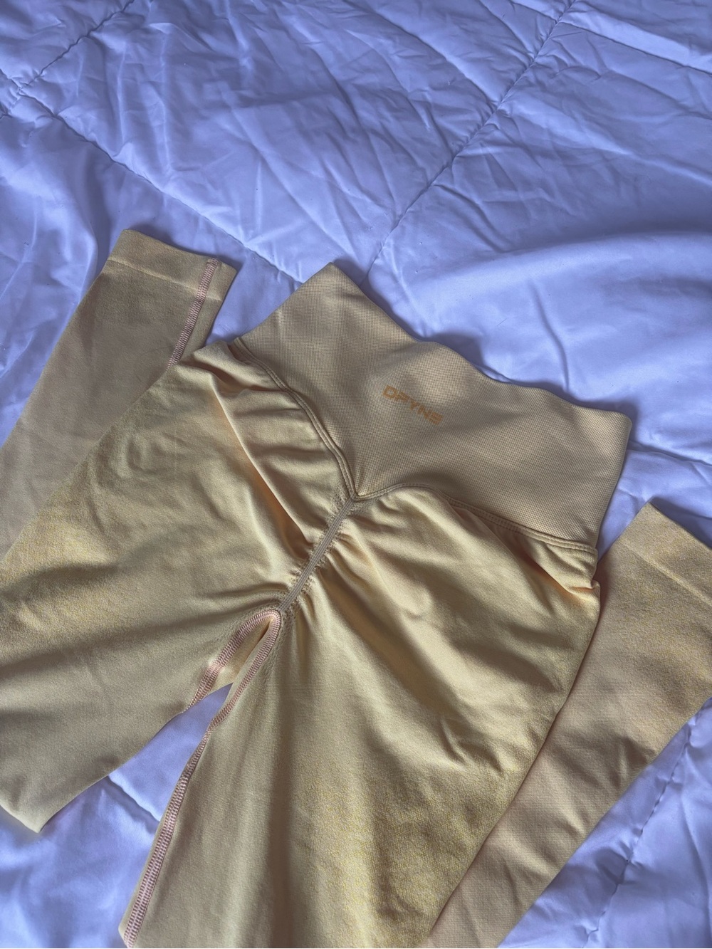 DFYNE yellow ignite leggings